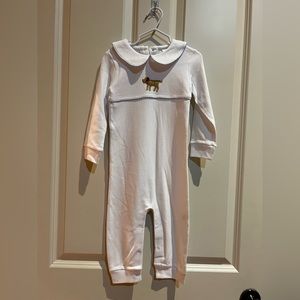 NWT Little English knit dog romper